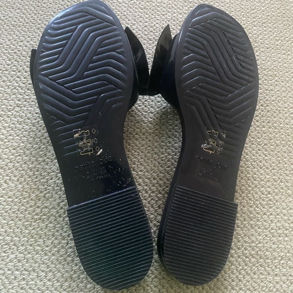 Petite Jolie Bow Slides Black 7 - Picture 2 of 3